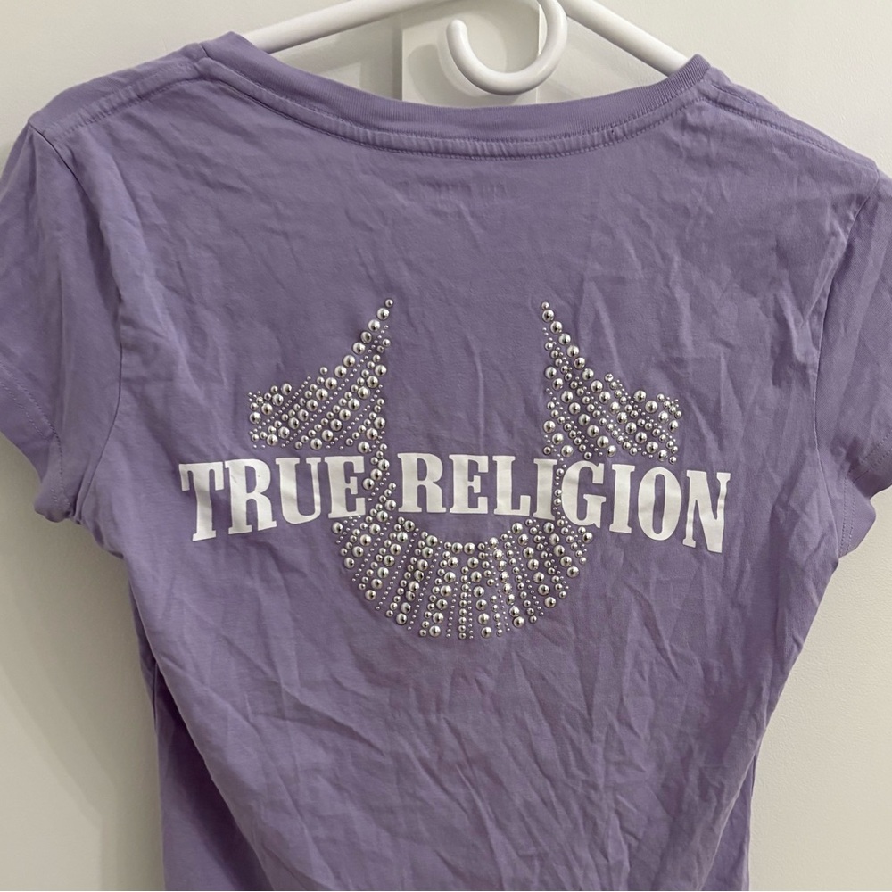True Religion Lavender Short Sleeve Tee
